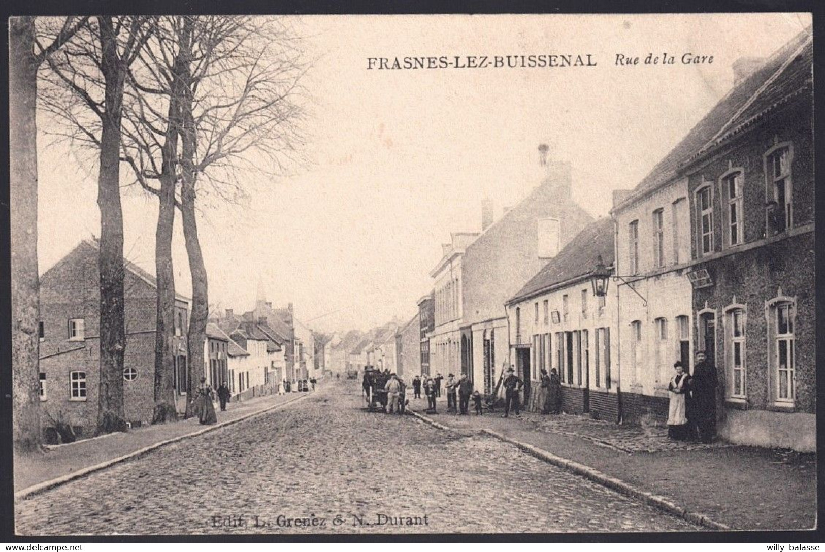 +++ CPA - FRASNES LEZ BUISSENAL - Rue De La Gare - Carte Animée  // - Frasnes-lez-Anvaing