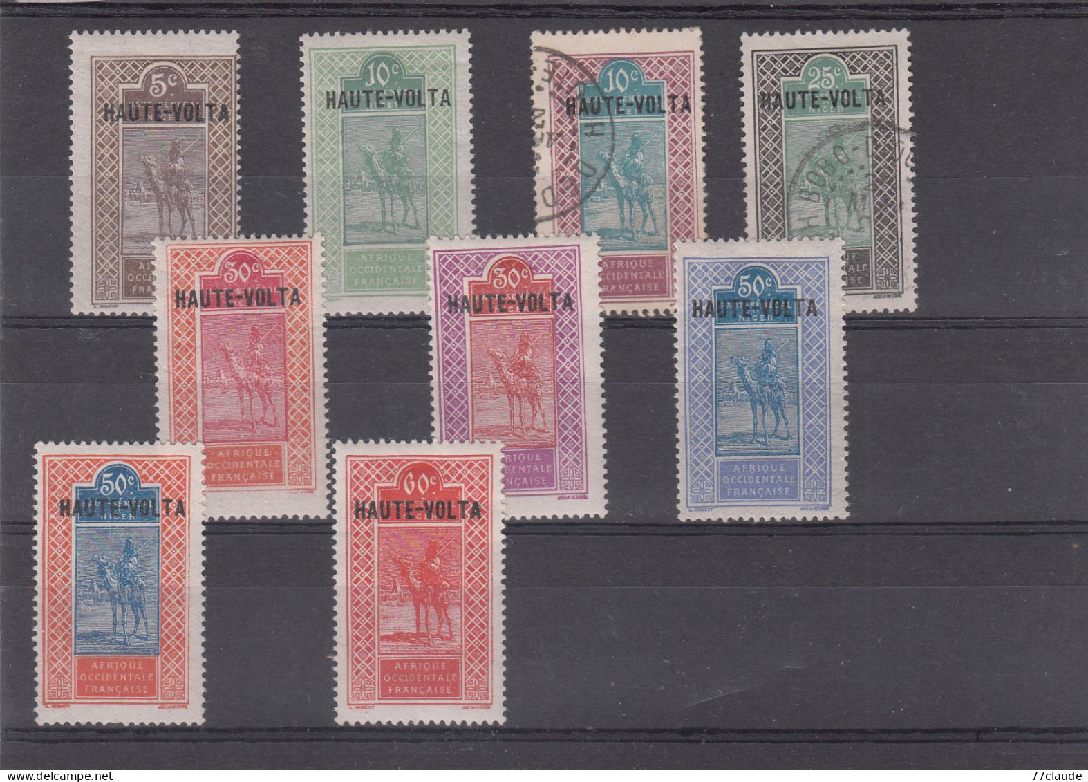 HAUT-VOLTA 1922_1926 TIMBRES SURCHARGES N° 24/32 * - Used Stamps