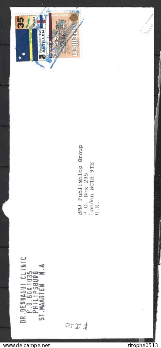 ANTILLES NEERLANDAISES. N°1012 De 1995 Sur Enveloppe Ayant Circulé. Drapeau De Curaçao. - Briefe