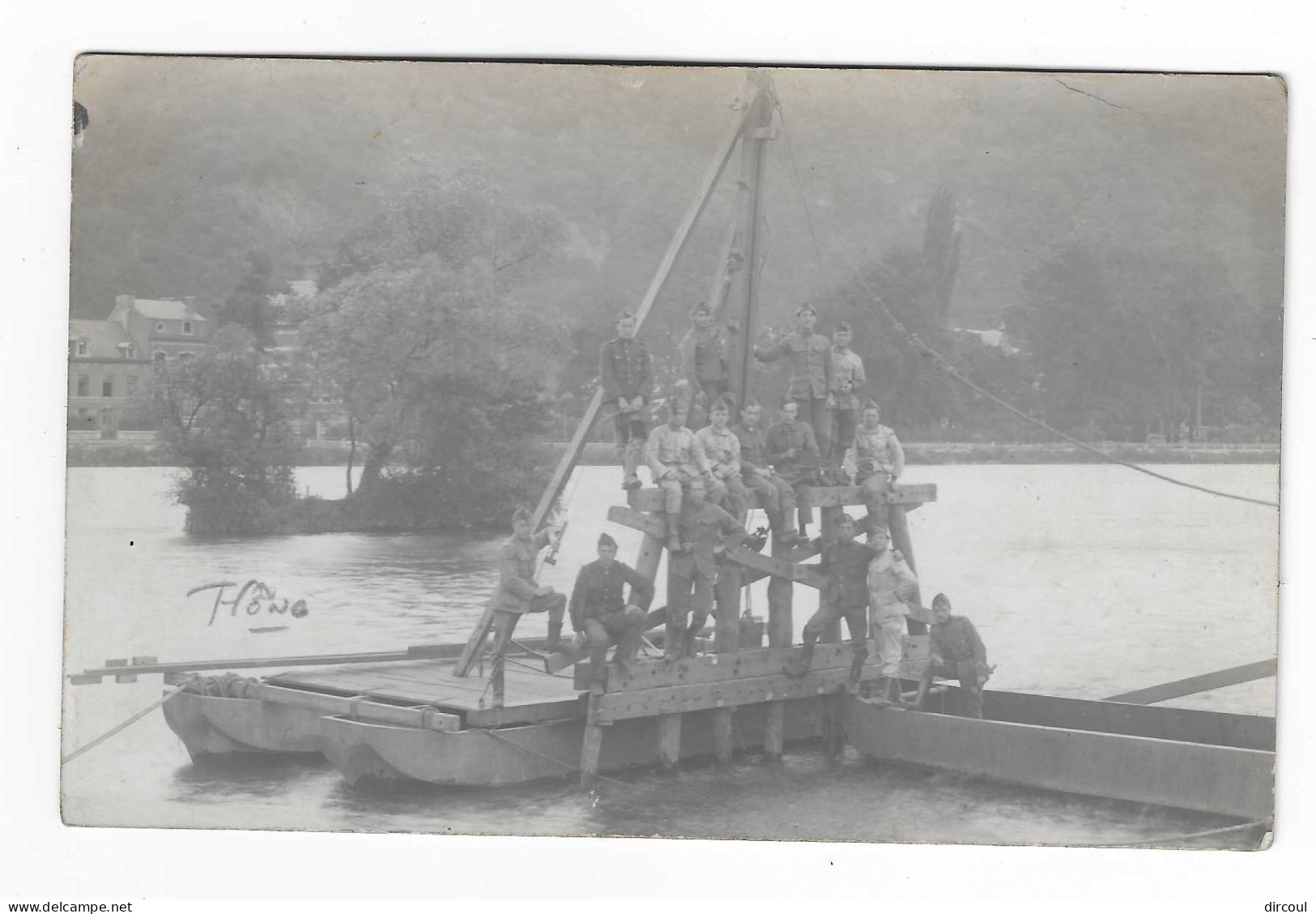 52036  Flône  La  Meuse   Militaria  Carte  Photo - Amay