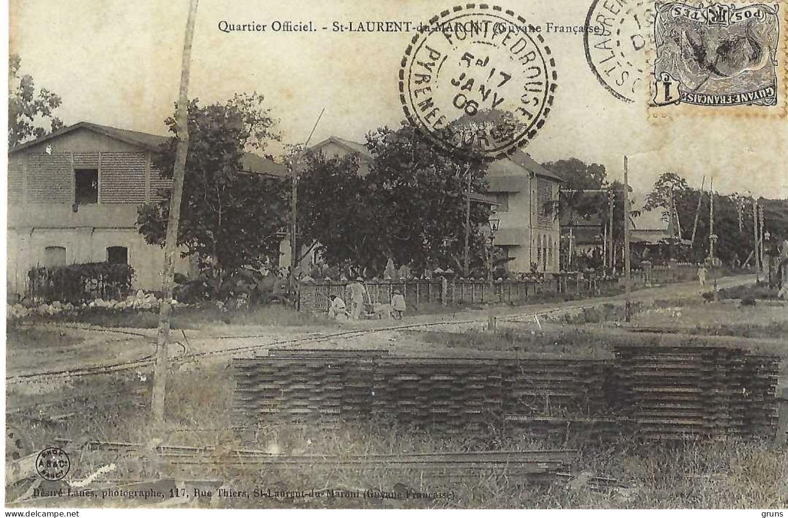 Quartier Officiel. - St-LAURENT-du-MARONI (Guyane Française), Très Rare - Saint Laurent Du Maroni