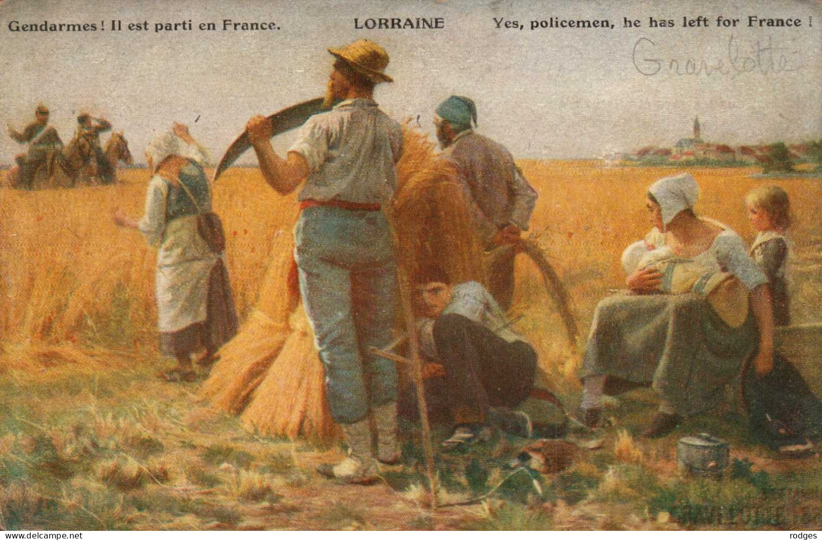REGIONS , Cpa LORRAINE , Gendarmes , Il Est Parti En France (0482.A.23) - Lorraine