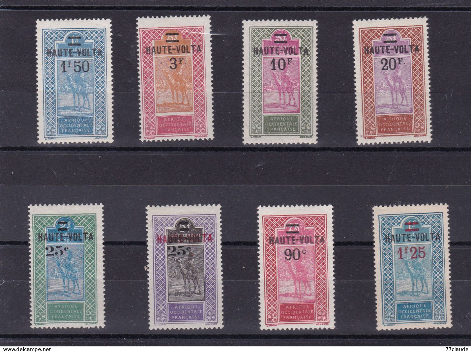 HAUT-VOLTA 1924_1927 TIMBRES SURCHARGES N° 33/40 * - Gebraucht