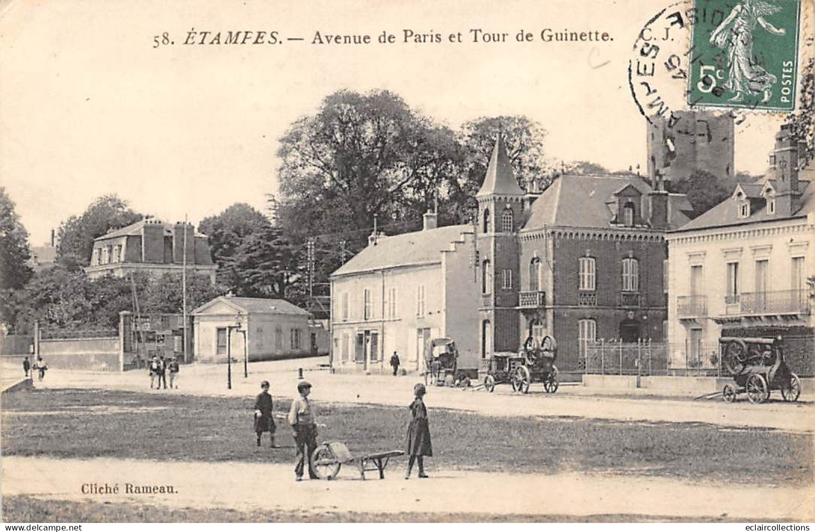 Etampes        91        Avenue De Paris Et Tour De Guinette      N° 58    (voir Scan) - Etampes