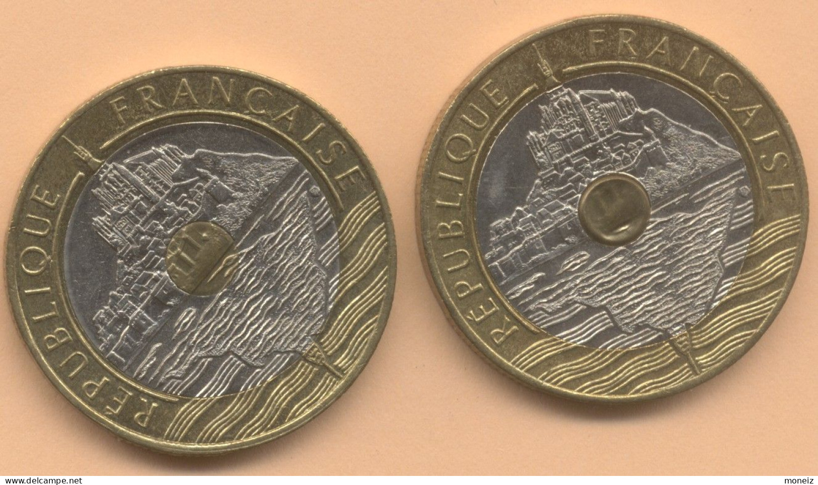 20 FRANCS 1992   MONT SAINT MICHEL  V OUVERT  +  V   SERRE   TTB - 20 Francs
