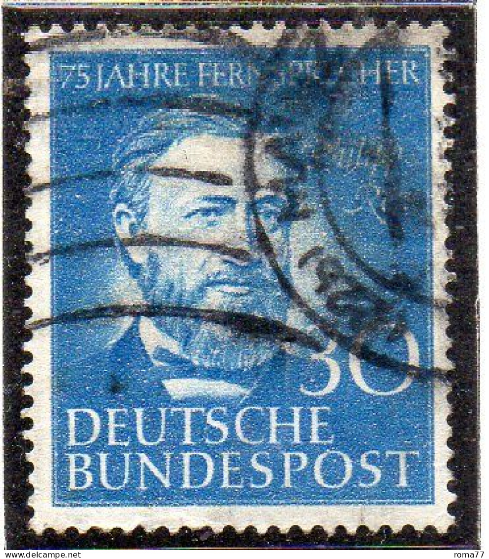 OS - GERMANIA FEDERALE 1952 , Serie Reis N. 46 Usata (BIG30) - Gebraucht