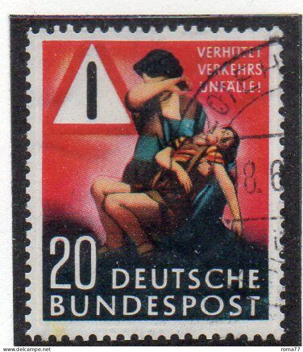 OS - GERMANIA FEDERALE 1953 , Serie Incidenti  N. 48 Usata (BIG30) - Gebraucht