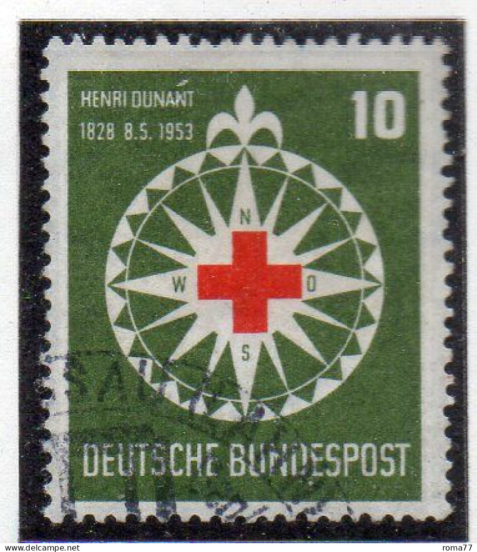 OS - GERMANIA FEDERALE 1953 , Serie Dunant  N. 50 Usata (BIG30) - Gebraucht