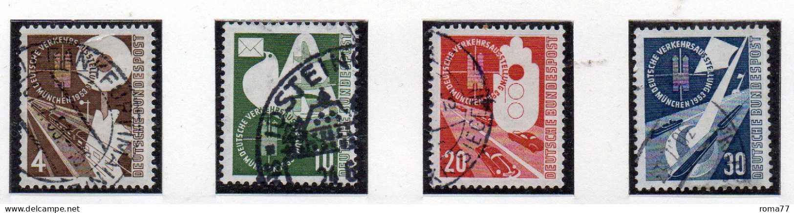 OS - GERMANIA FEDERALE 1953 , Serie Trasporti  N. 53/56  Usata (BIG30) - Gebraucht