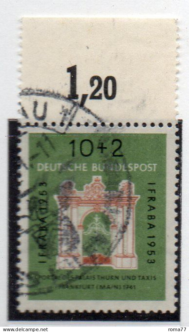 OS - GERMANIA FEDERALE 1953 , 10+2 P IFRABA  N. 57  Usata (BIG30) - Gebraucht