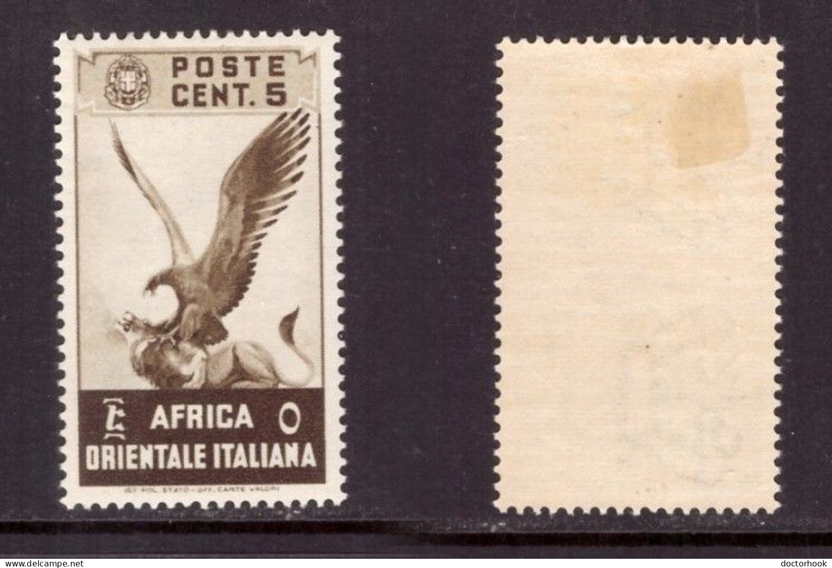 ITALIAN EAST AFRICA   Scott # 2* MINT HINGED (CONDITION AS PER SCAN) (Stamp Scan # 956-3) - Africa Orientale