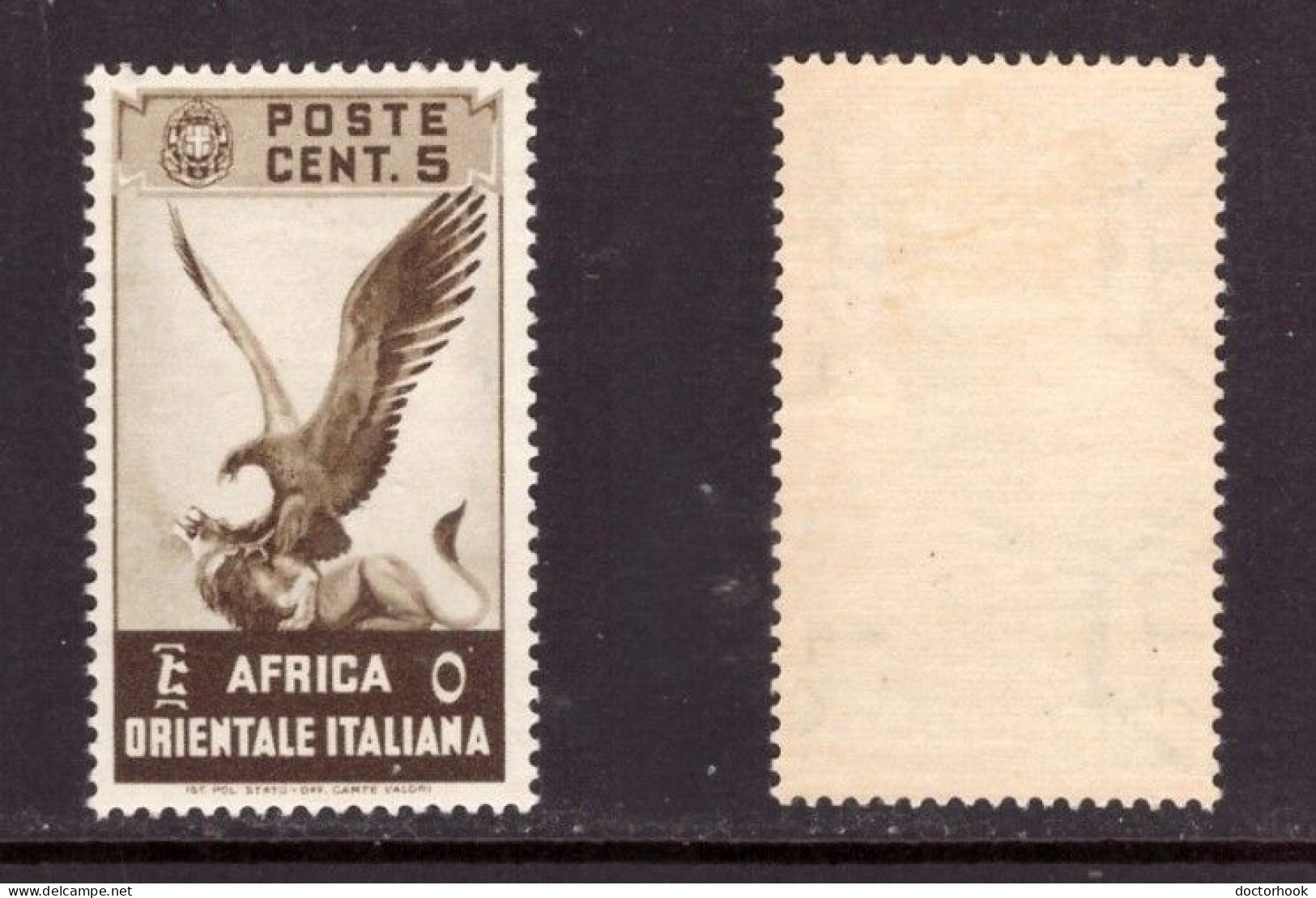 ITALIAN EAST AFRICA   Scott # 2* MINT LH (CONDITION AS PER SCAN) (Stamp Scan # 956-4) - Africa Oriental