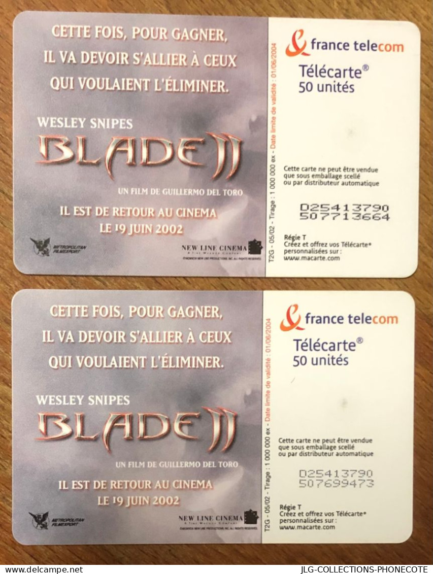 BLADE II WESLEY SNIPES TELECARTE REF PHONECOTE F1219A  N° DE LOT "GRAS & FINS" TELEFONKARTE SCHEDA TARJETA PHONECARD - 2002