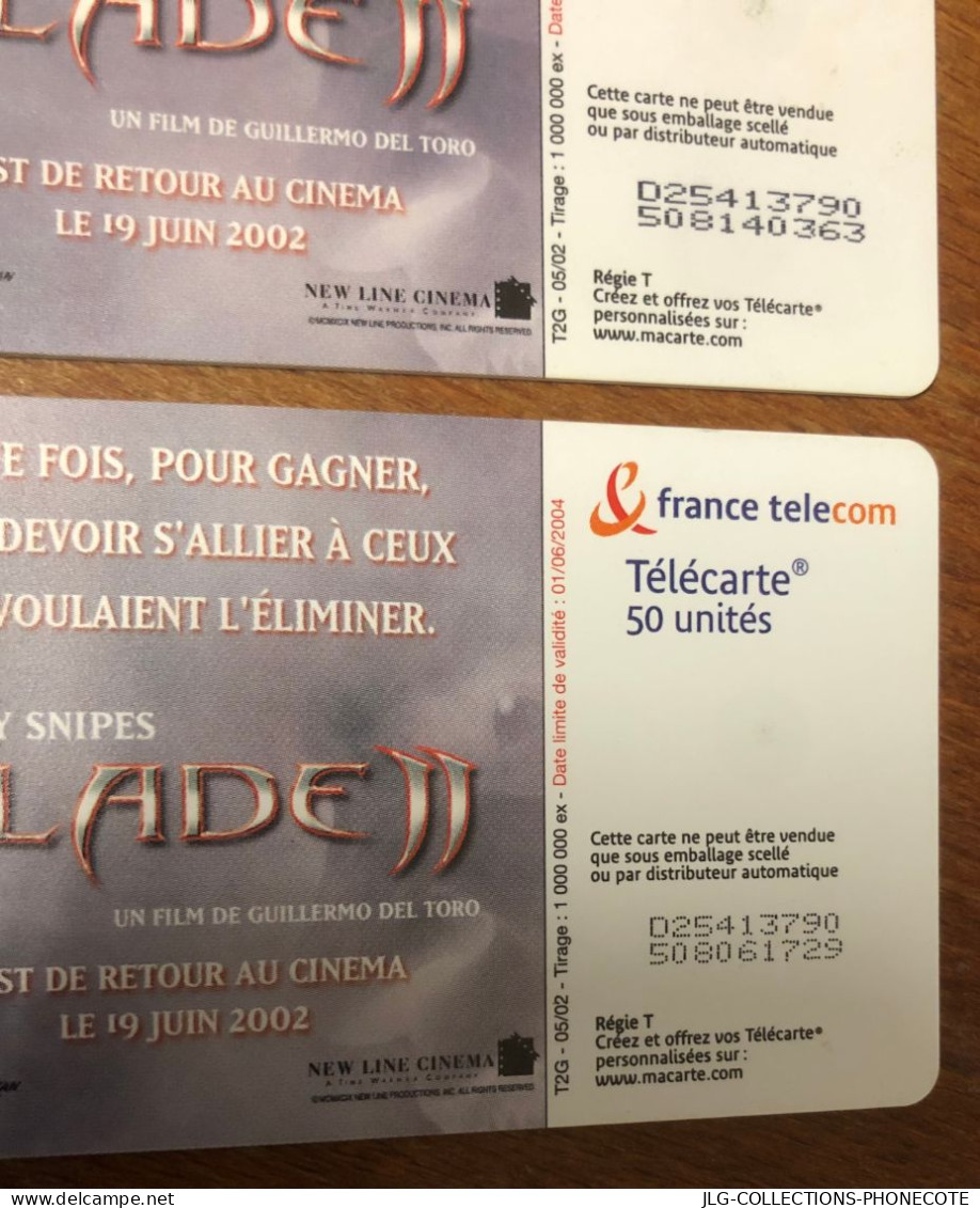 BLADE II WESLEY SNIPES TELECARTE REF PHONECOTE F1220A  N° DE LOT "GRAS & FINS" TELEFONKARTE SCHEDA TARJETA PHONECARD - 2002