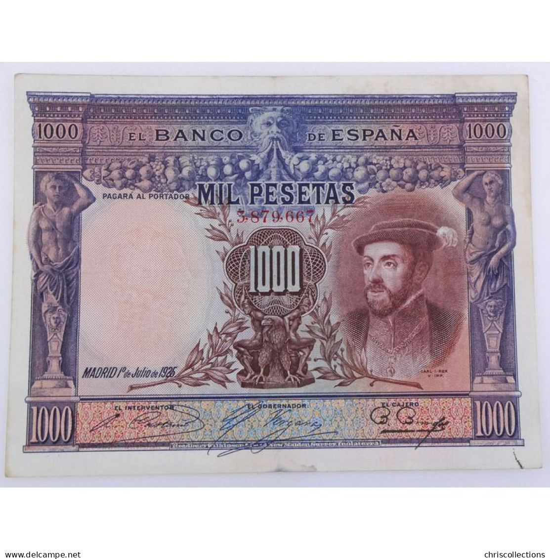 Espagne, 1000 Pesetas 1.7.1925, Pick: 70, VF, 3879667 - 1000 Peseten