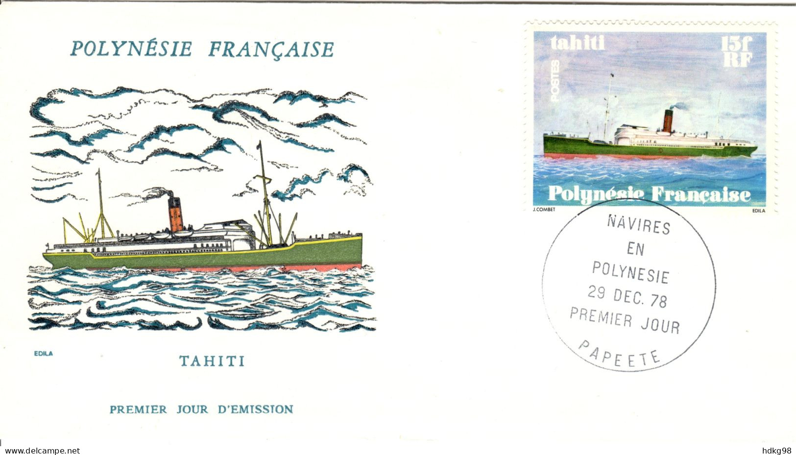 F P+ Polynesien 1978 Mi 268 FDC Tahiti - Lettres & Documents