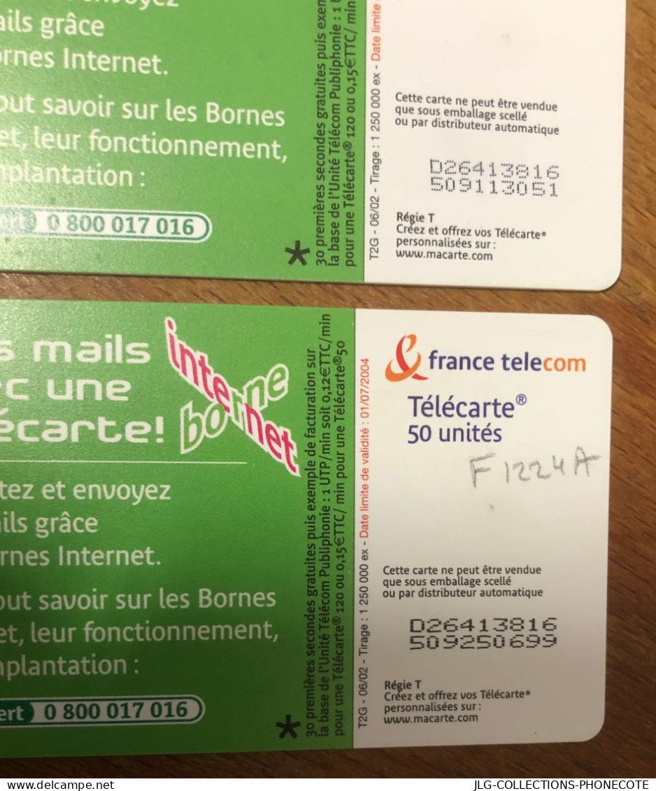 BORNE INTERNET MAILS TELECARTE REF PHONECOTE F1224A  N° DE LOT "GRAS & FINS" TELEFONKARTE SCHEDA TARJETA PHONECARD CARD - 2002