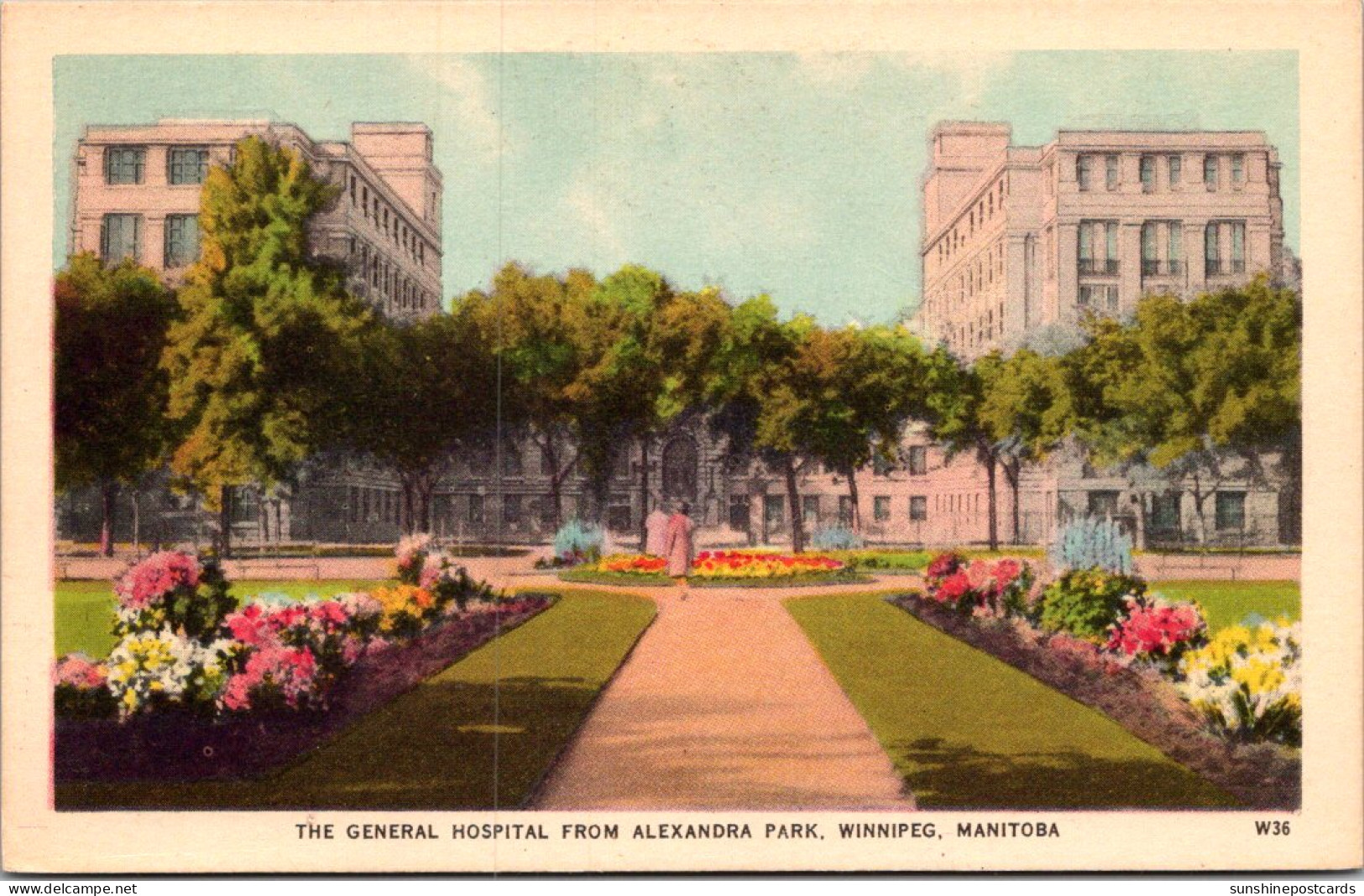 Canada Winnipeg The General Hospital From Alexander Park - Winnipeg