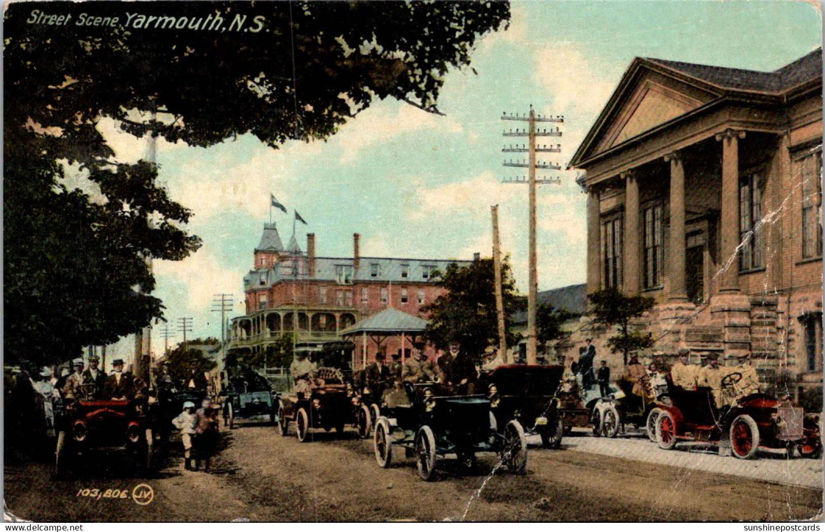 Canada Nova Scotia Yarmouth Street Scene 1920 - Yarmouth