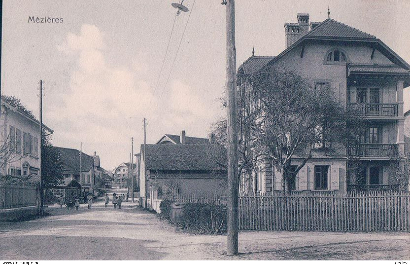 Mézières VD, Une Rue Animée (2964) - Jorat-Mézières