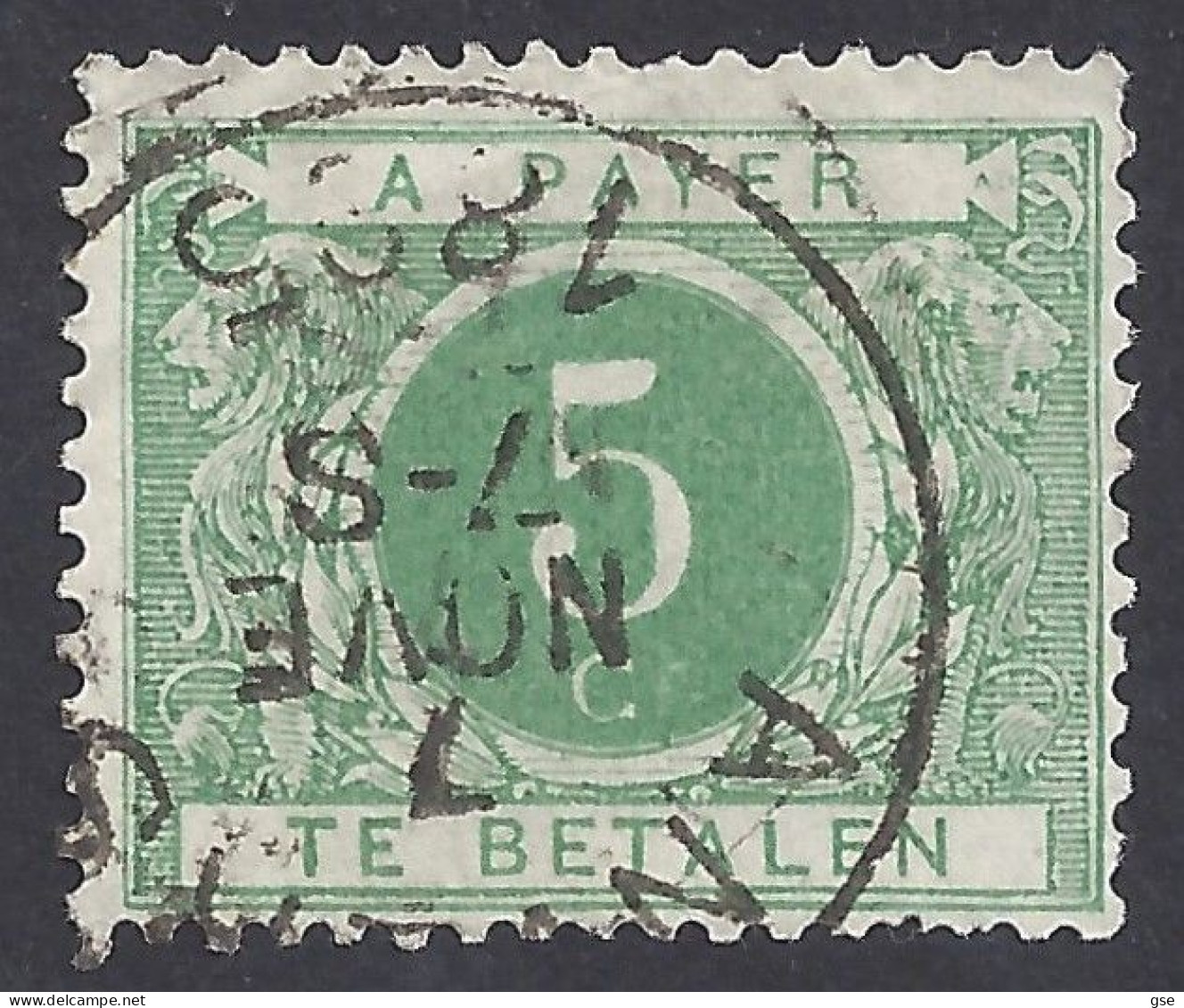 BELGIO 1895 - Yvert T3° - Tasse | - Stamps