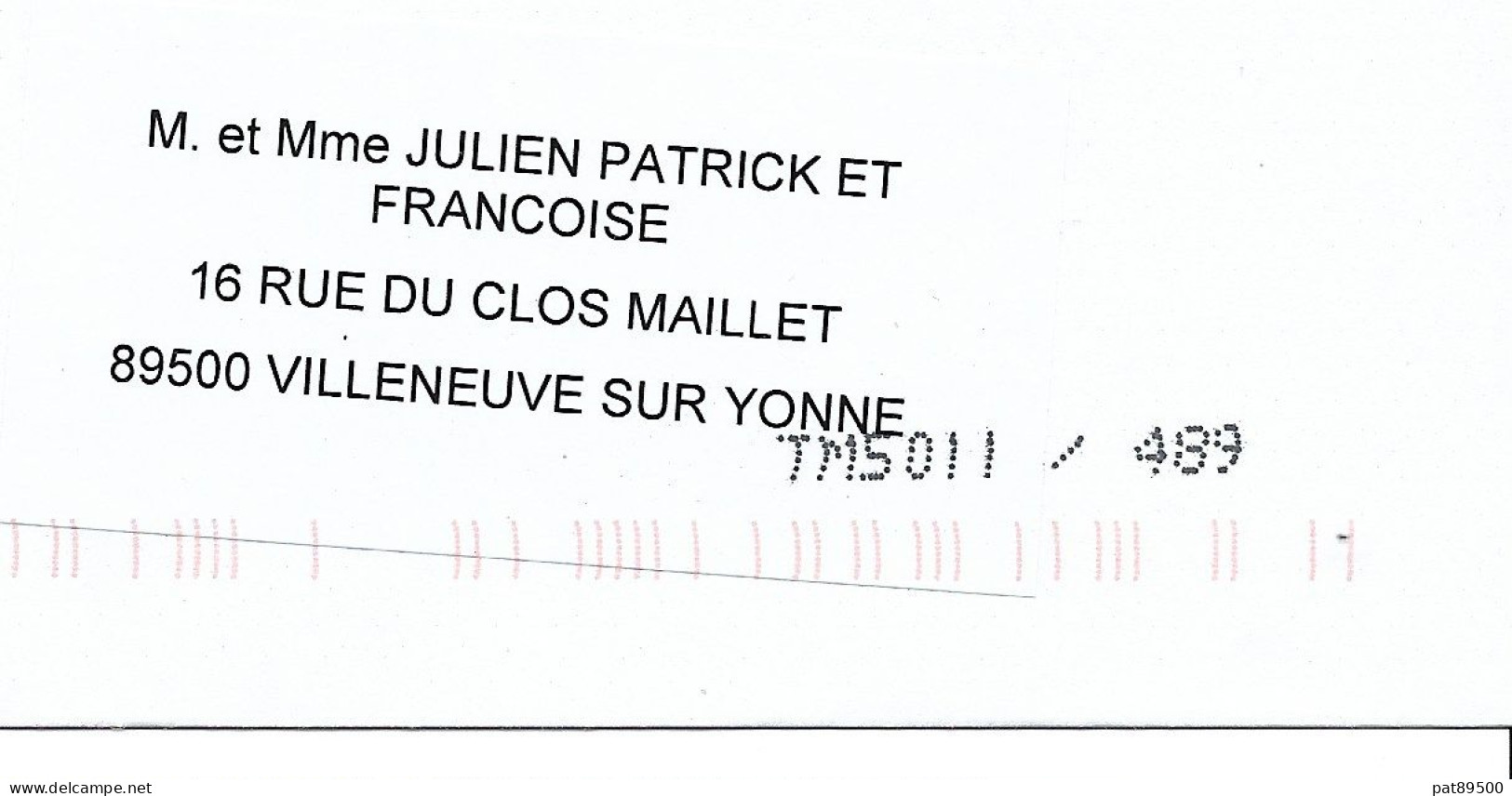 CURIOSITE / FRANCE 2023  TEST AUTOMATION  TM5011 / 489 // Adresse EXACTE Mais  étiquette Légèrement De Travers - Covers & Documents