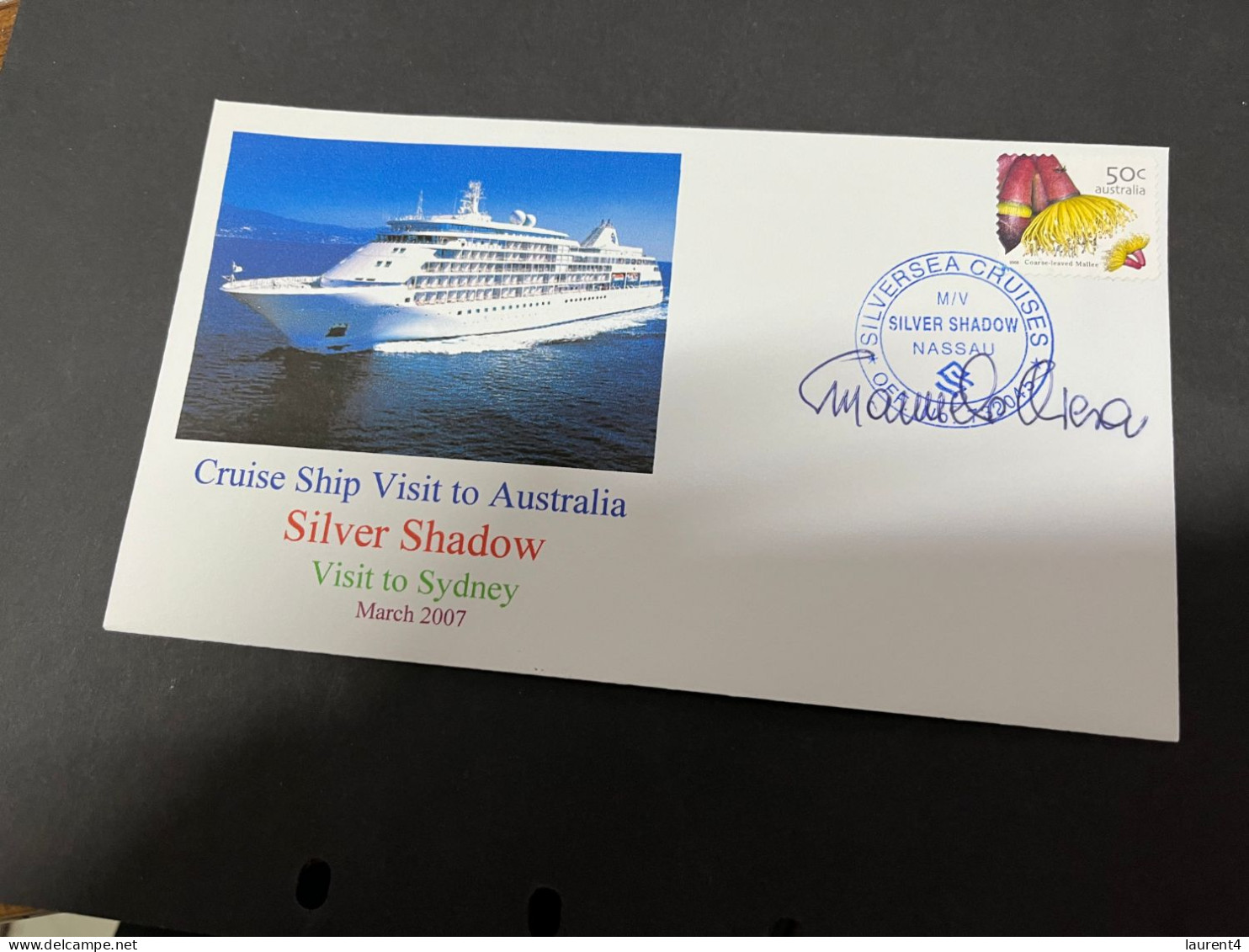 14-7-2023 (2 S 14) Cruise Ship Cover -  Silber Shadow (2007) Signed By Ship's Captain - 7 Of 10 - Autres (Mer)