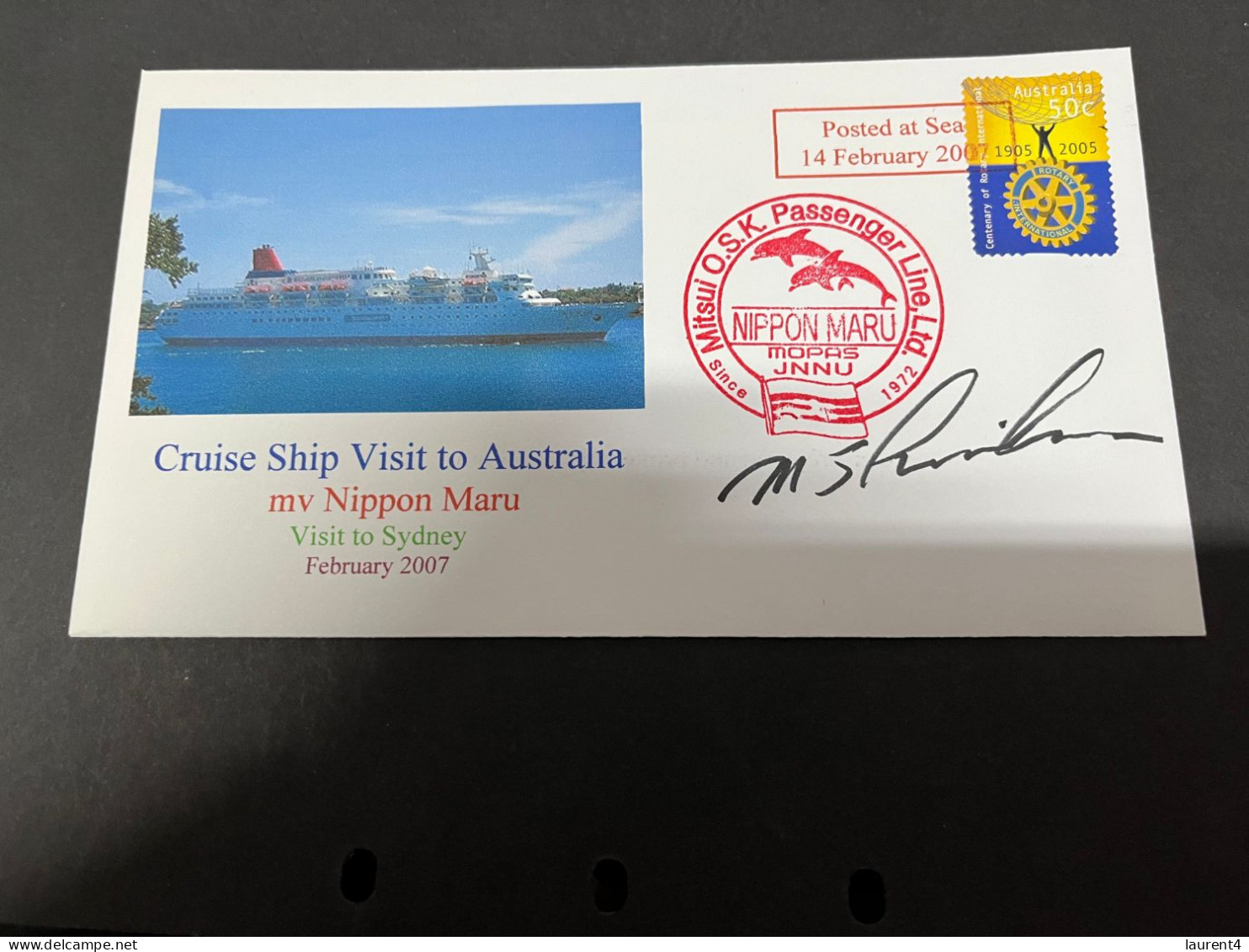 14-7-2023 (2 S 14) Cruise Ship Cover -  MV Nippon Maru (2007) Signed By Ship Captain's - 5 Of 10 - Autres (Mer)