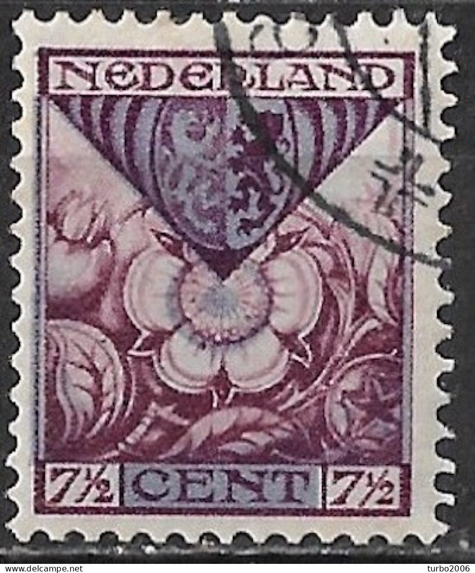 Naar Links Verschoven Blauwe Kleur In 1925 Kinderzegels 7½+ 3½ Cent Paars / Blauw NVPH 167 - Variétés Et Curiosités