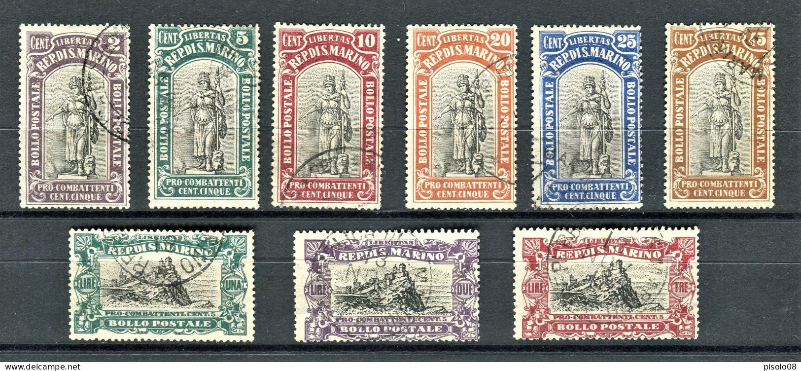 SAN MARINO 1918 PRO COMBATTENTI USATO - Used Stamps