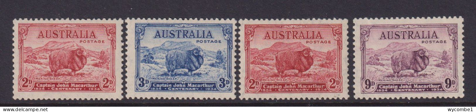 AUSTRALIA - 1934 Sheep Farming Set With Both 2d's Never Hinged Mint - Nuevos