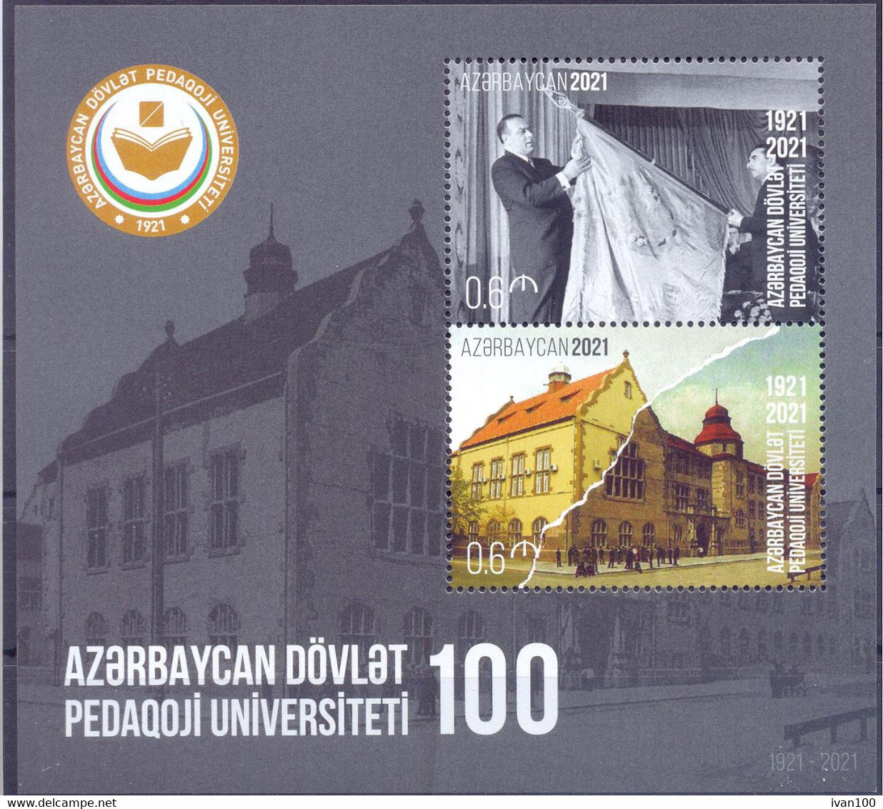 2021. Azerbaijan, 100y Of The Pedagogical University, S/s, Mint/** - Azerbaïdjan
