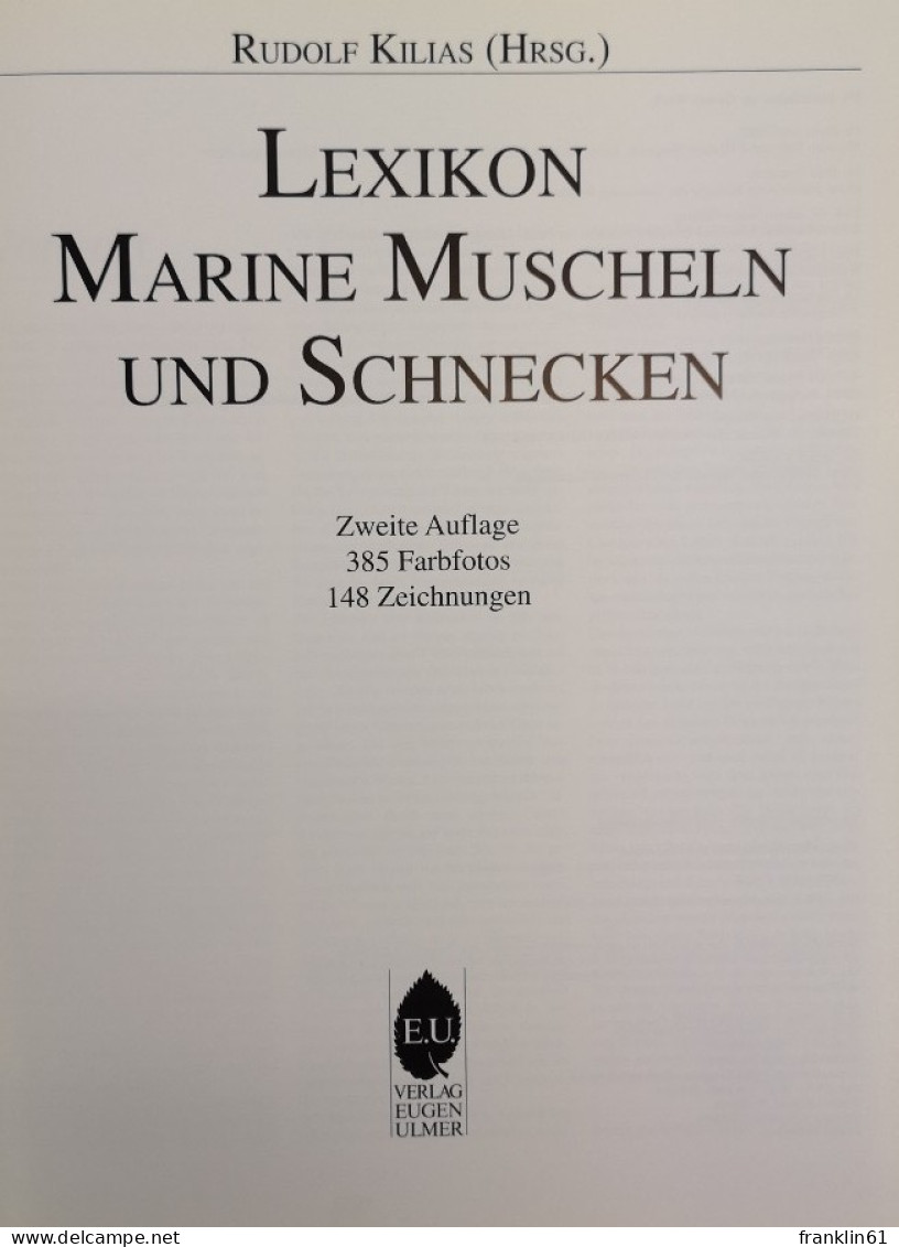 Lexikon. Marine Muscheln Und Schnecken. - Lessico