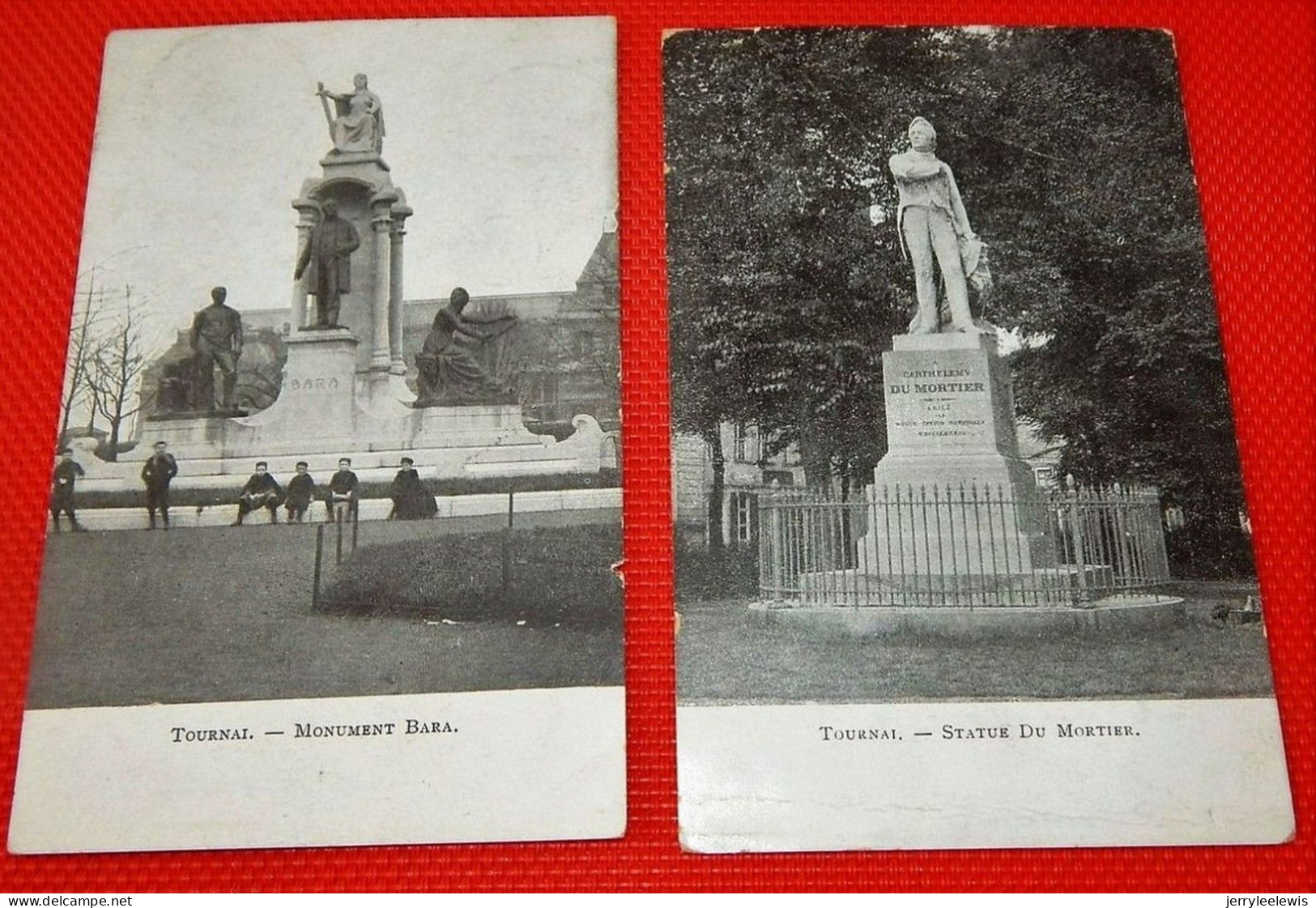 TOURNAI -  3 CARTES : Eglise Saint Quentin  Et Statue De La Princesse D'Epinoy, Monument Bara Et Statue Du Mortier - Doornik