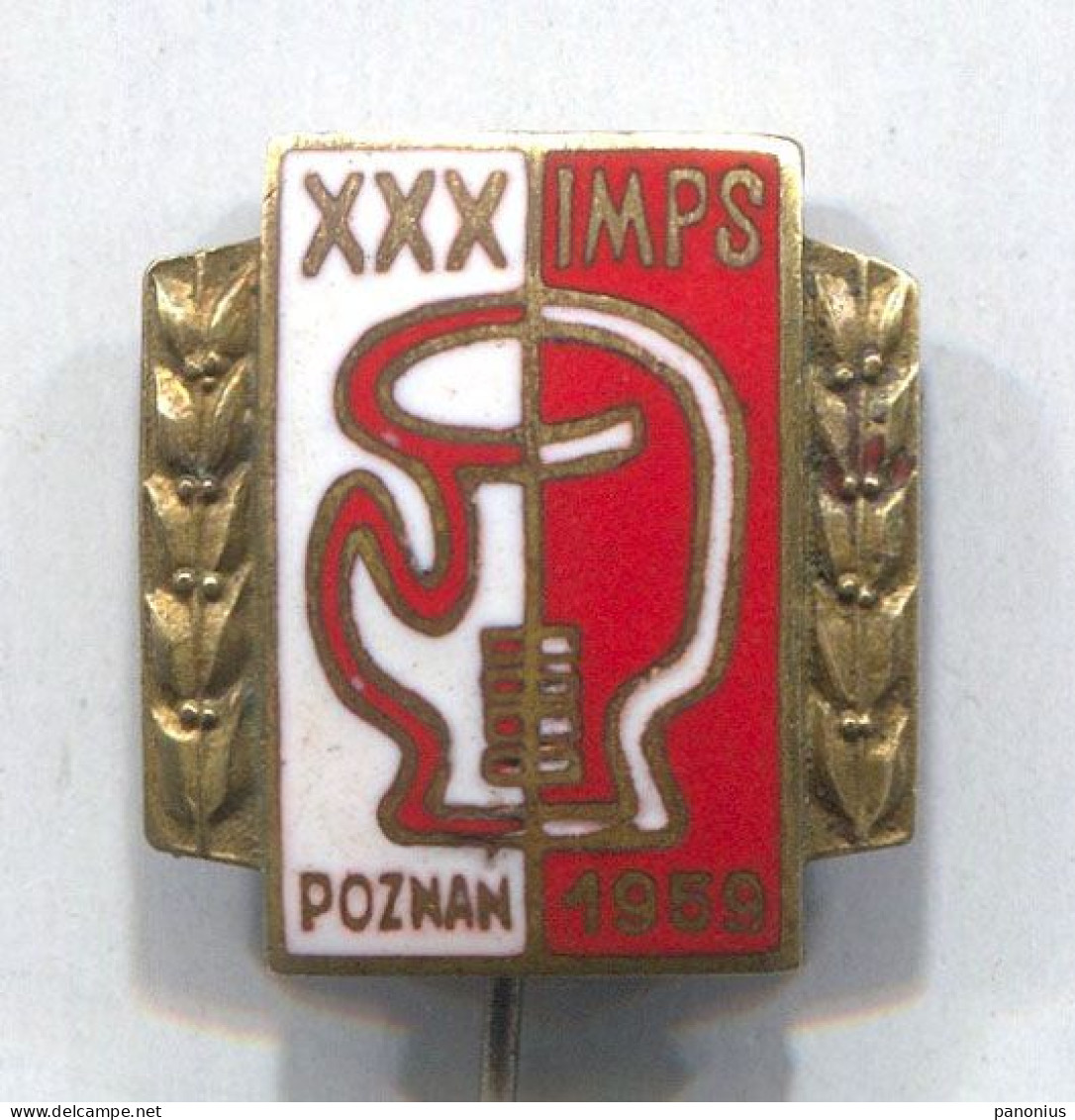 Boxing Box Boxen Pugilato - XXX. IMPS Championship Poznan Poland 1959. Vintage Pin  Badge  Abzeichen, Enamel - Boxen