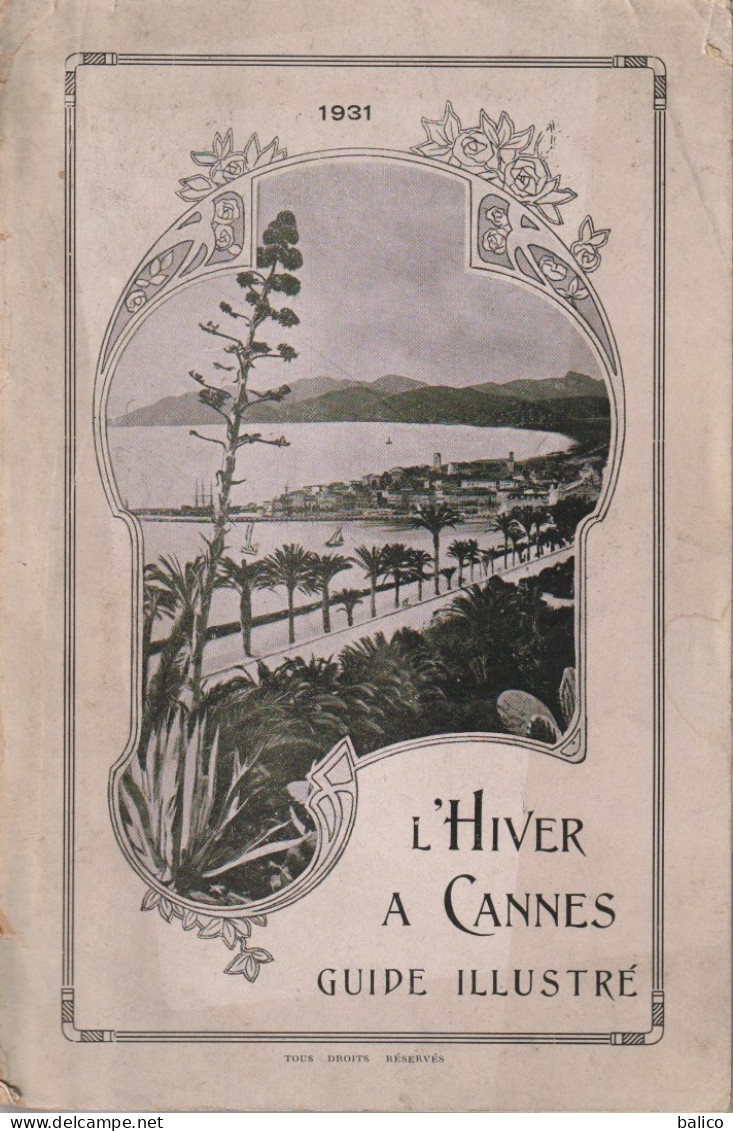 L'Hiver à CANNES  En 1931 - Guide Illustré - Côte D'Azur