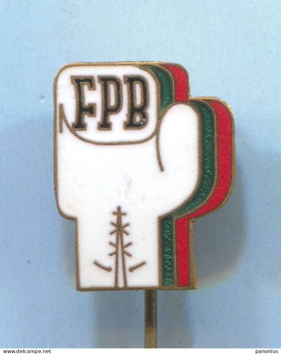 Boxing Box Boxen Pugilato - Portugal  Federation Association, Enamel  Vintage Pin  Badge  Abzeichen - Boxen