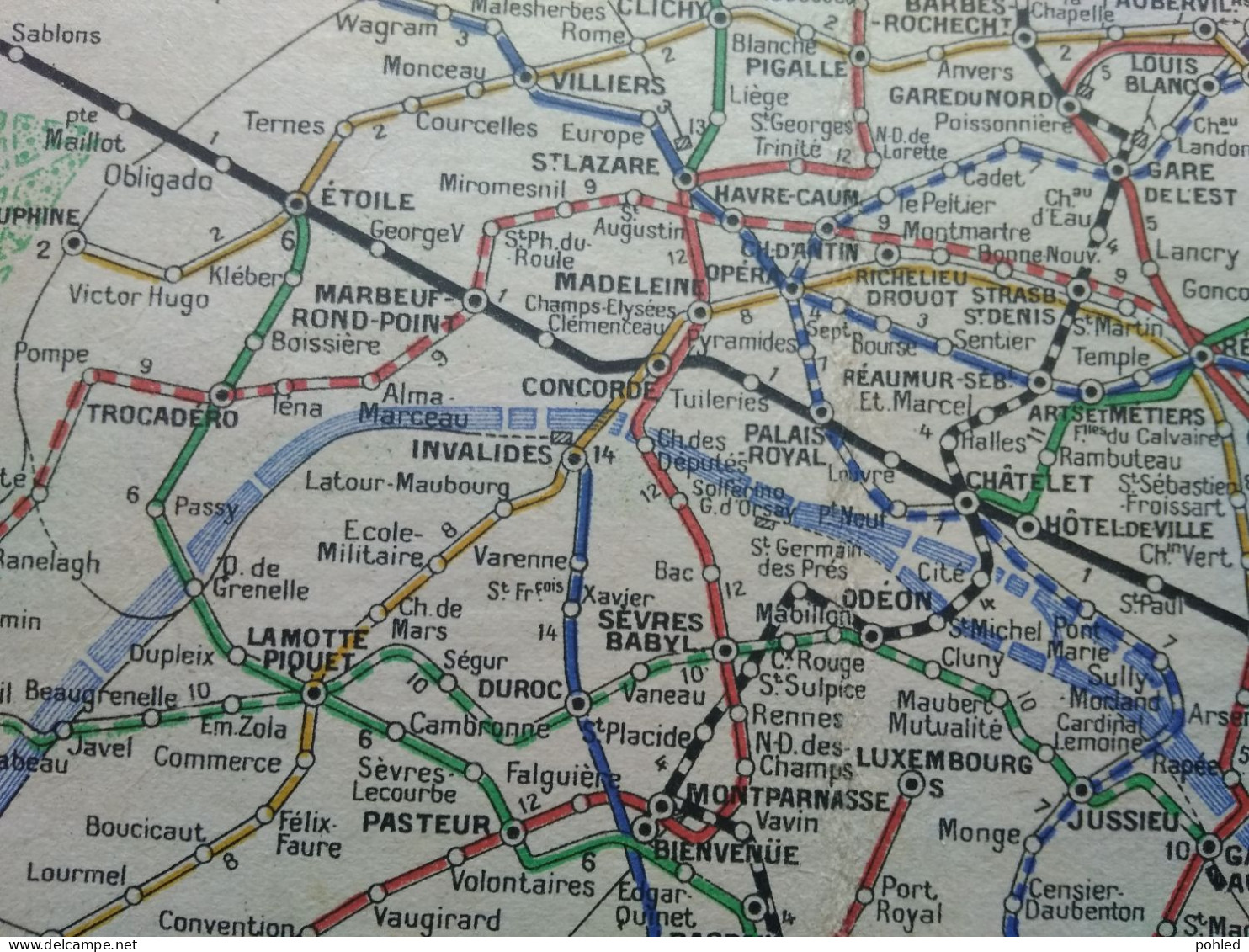 00457*PARIS*METRO 1946*PLAN DE LA VILLE DES TRANSPORTS*TRANSPORTATION CITY PLAN*EDITIONS MELLOTTÉE*TIRAGE JUILLET 1945 - Europe