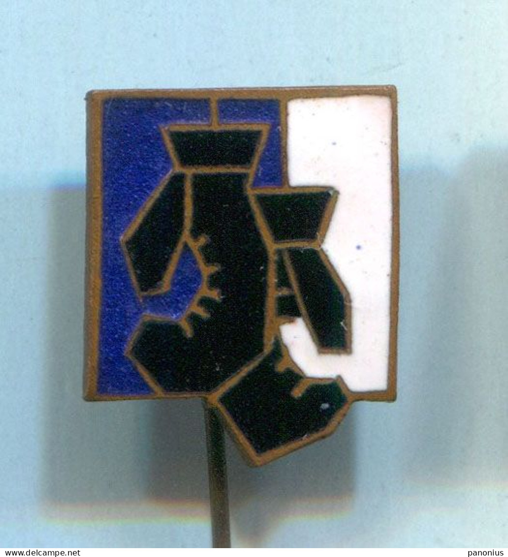 Boxing Box Boxen Pugilato - Enamel  Vintage Pin  Badge  Abzeichen - Boxe