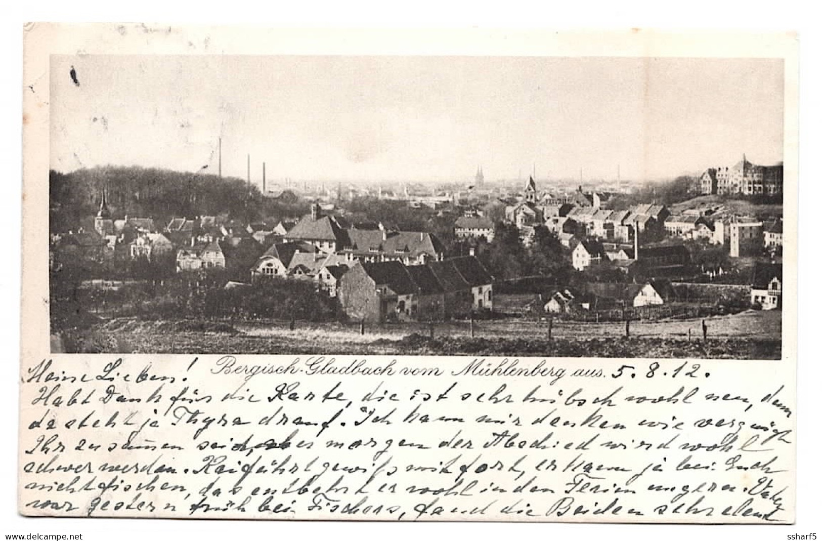 Bergisch Gladbach Vom Mühlenerg Panorama 1912 Selbstverlag - Bergisch Gladbach