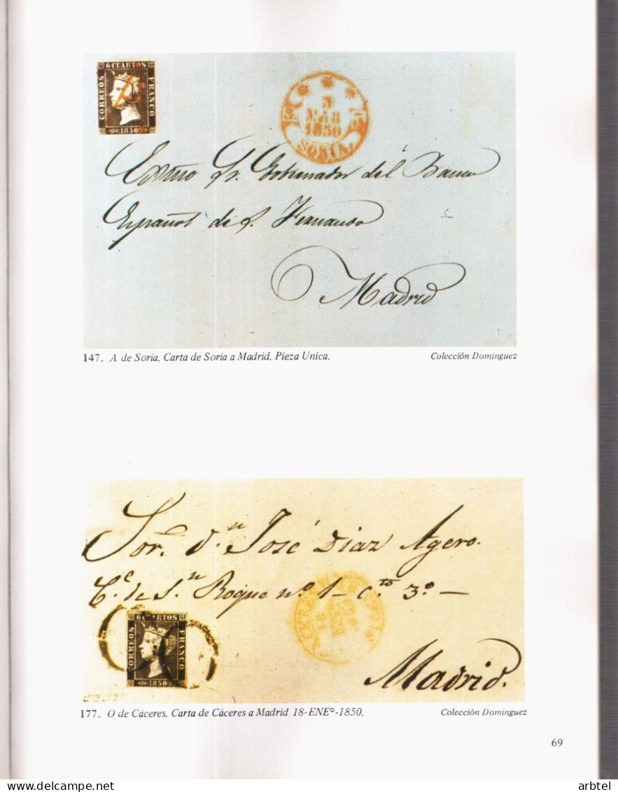 LIBRO EL SEIS CUARTOS NEGRO DE 1850 ,MATASELLOS SOBRE EL PRIMER SELLO DE ESPAÑA DE JORGUE GUINOVART - Errors & Oddities