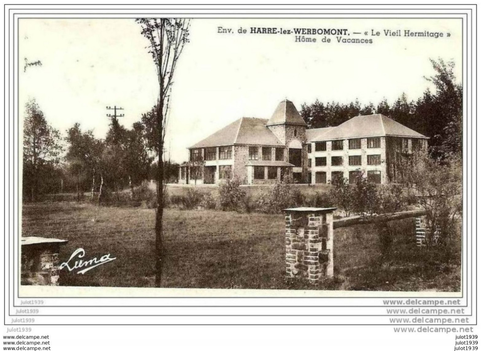 HARRE . WERBOMONT  ..-- " Le Vieil Hermitage " . Hôme De Vacances . Vers FOREST ( Mr Mme LAURENT ) . Voir Verso . - Manhay