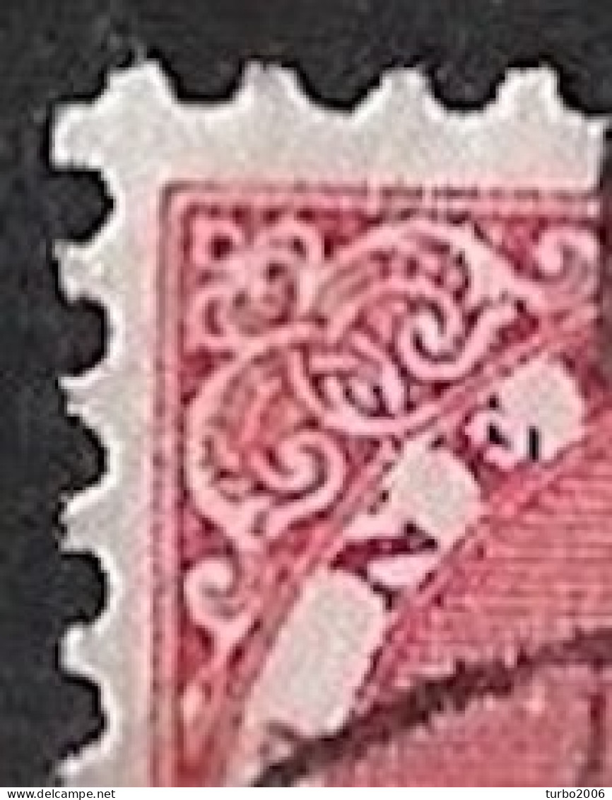 Plaatfout Breuk In De Poot Van De 1e N Van Nederland In 1924-1926 Koningin Wilhelmina Veth 12½ Ct Rood Z. WM NVPH 154PM1 - Plaatfouten En Curiosa