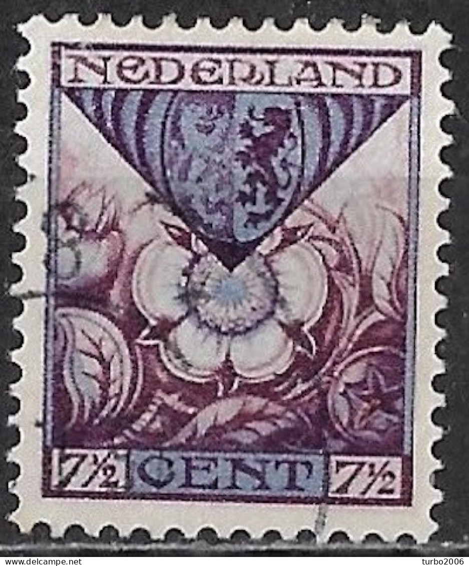 Plaatfout Violette Punt Links In De Witte Rand (zegel 63) In 1925 Kinderzegels 7½+ 3½ Cent Paars / Blauw NVPH 167 PM 3 - Variétés Et Curiosités