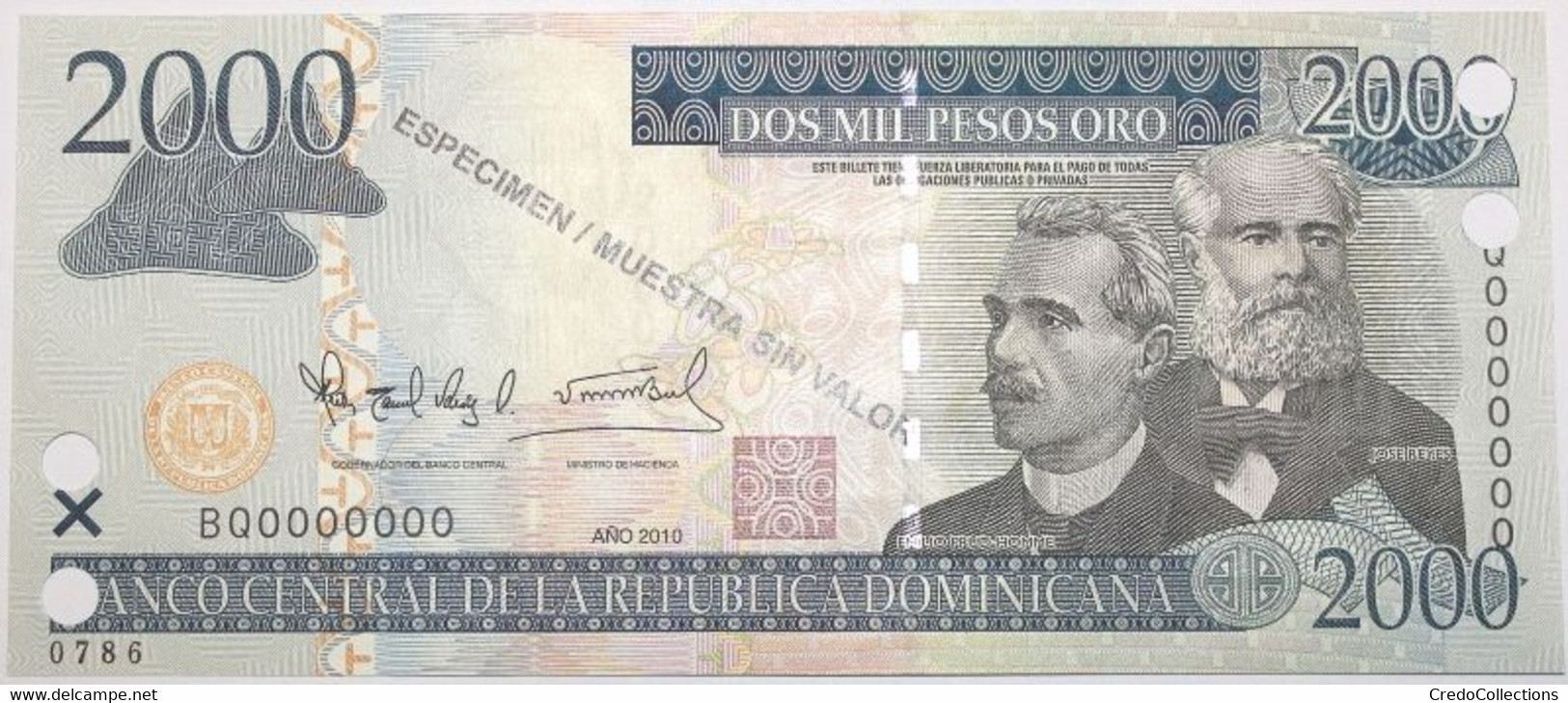 Dominicaine (Rép.) - 2000 Pesos Oro - 2010 - PICK 181cs - NEUF - Dominicaine