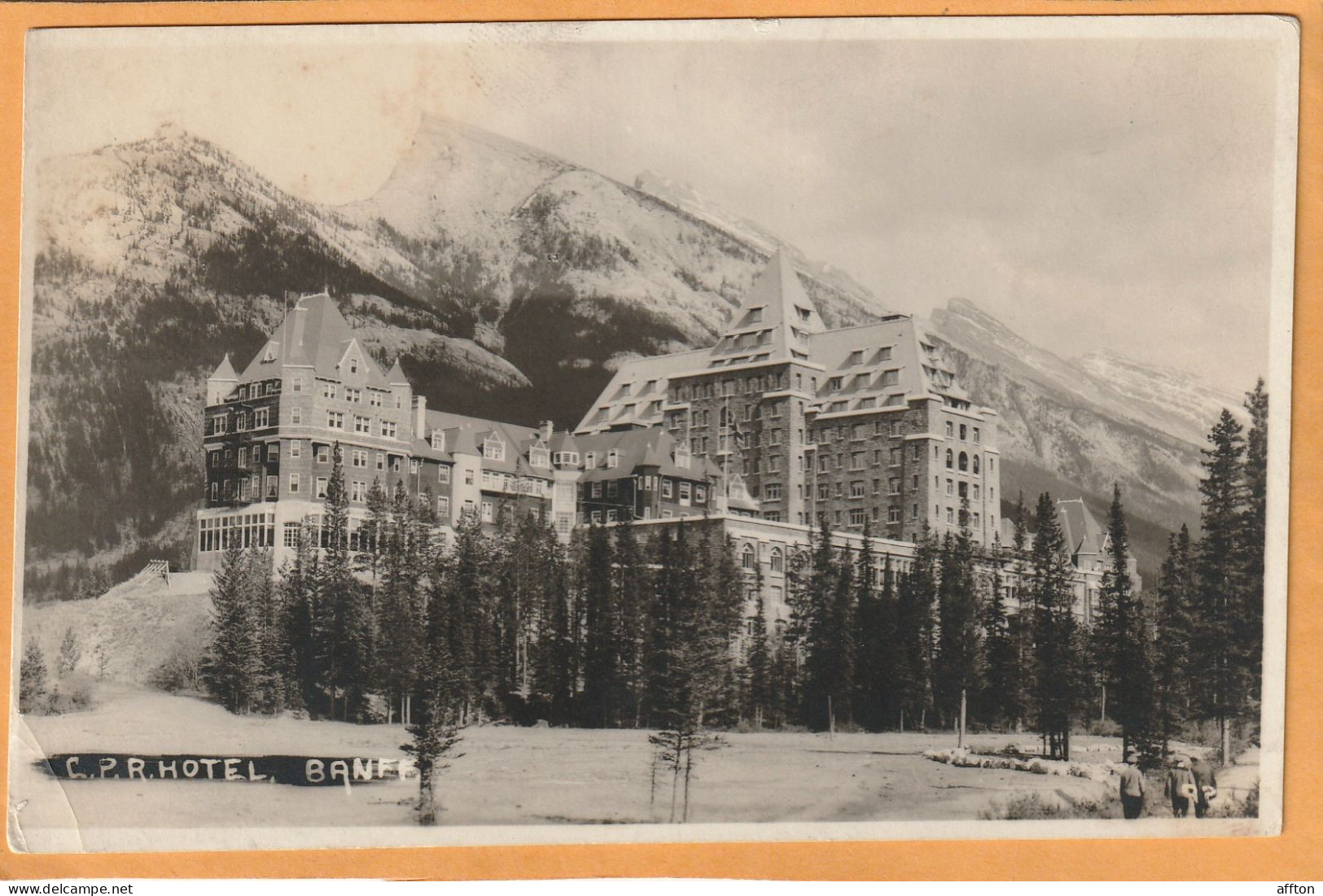 Banff Alberta Canada Old Real Photo Postcard - Banff