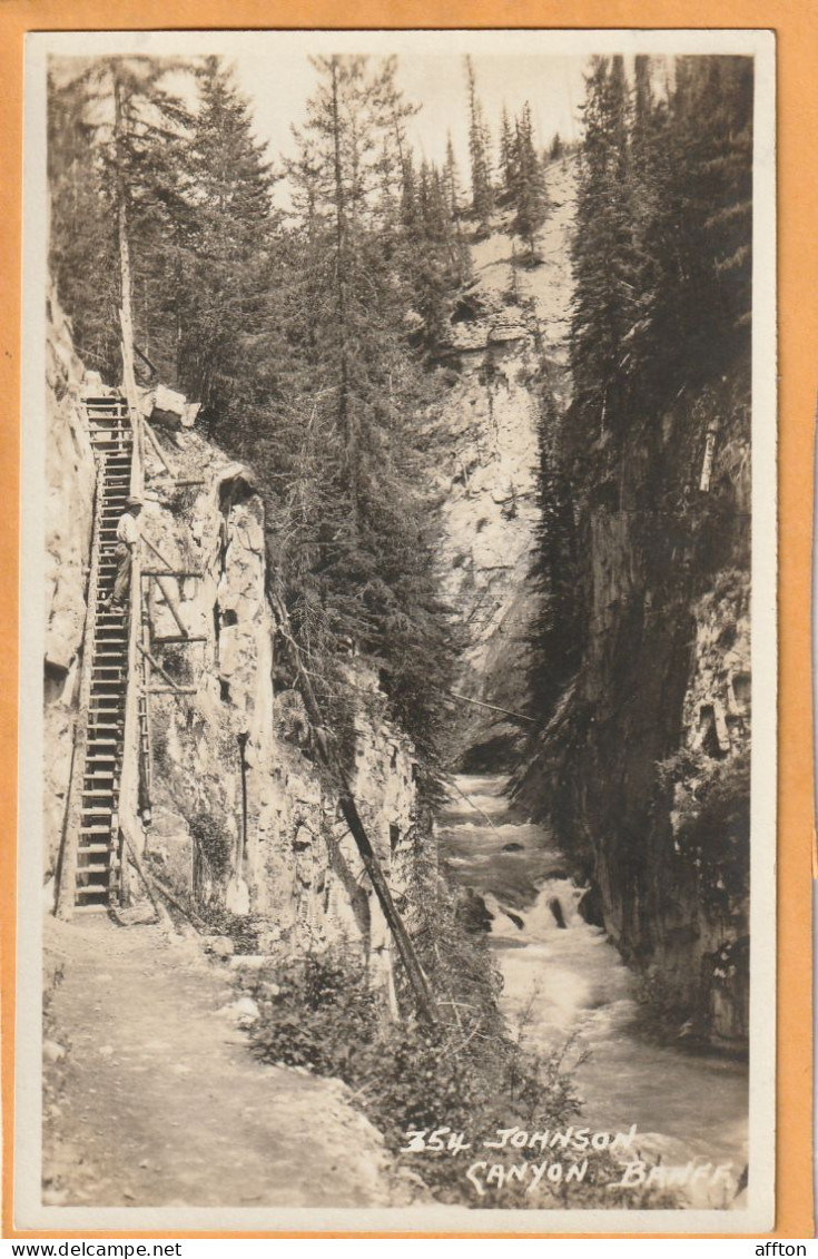 Banff Alberta Canada Old Real Photo Postcard - Banff