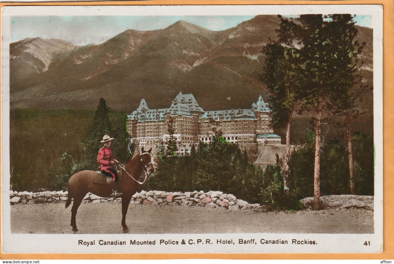 Banff Alberta Canada Old Real Photo Postcard - Banff