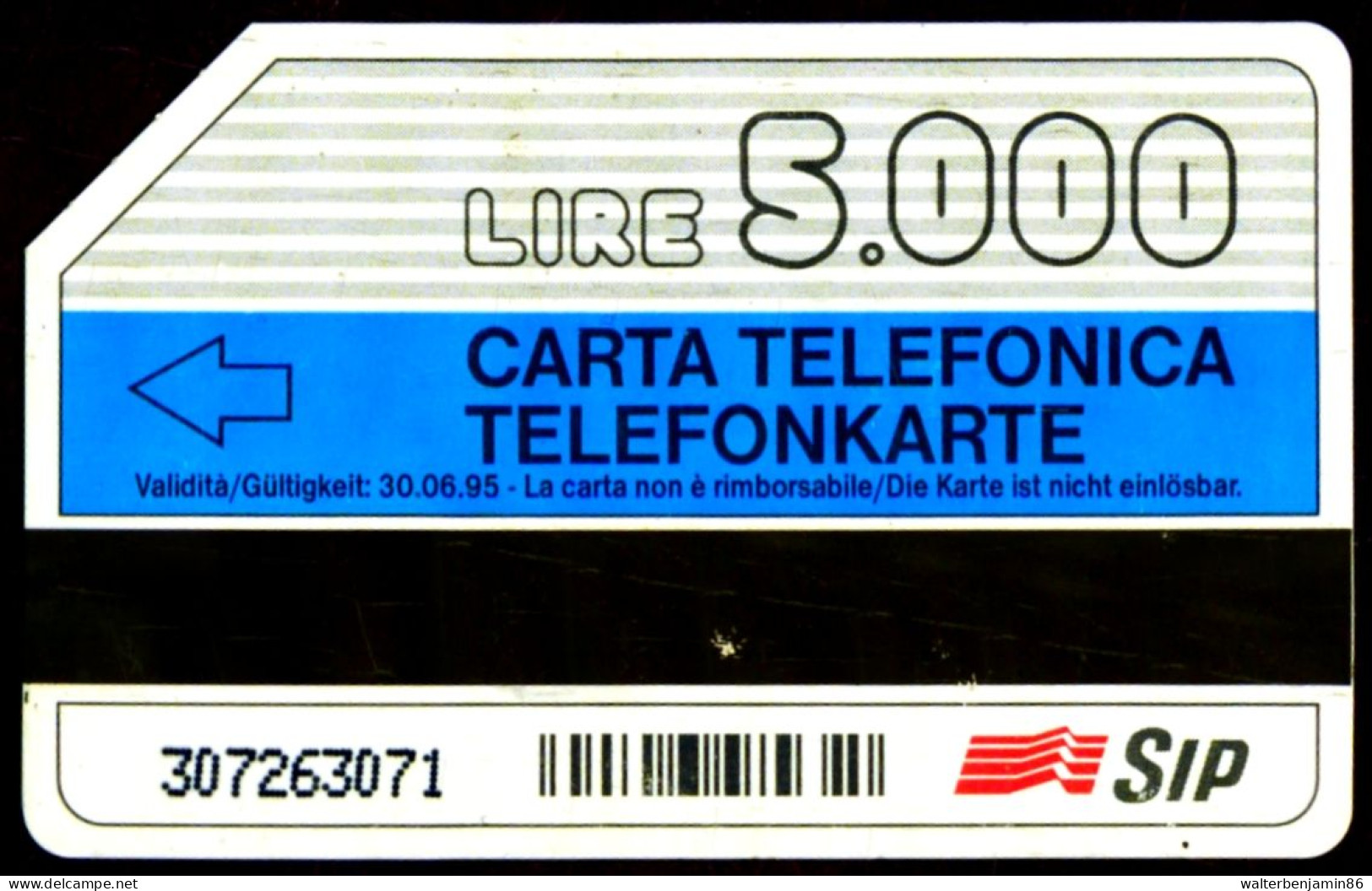 G AA 24 C&C 1243 SCHEDA TELEFONICA USATA COMPAGNA BILINGUE 5 06.95 3^A QUALITA' - Public Ordinary