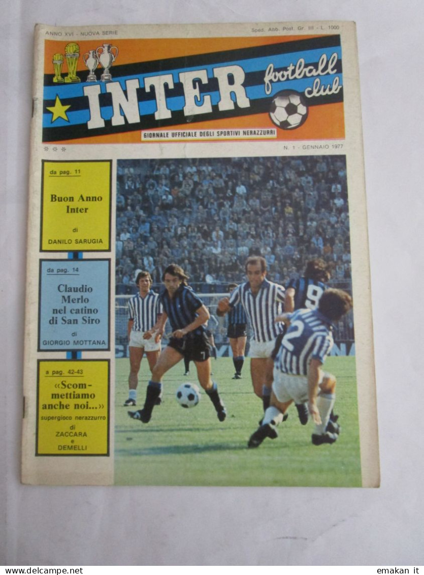 # INTER F.C. N 1 / 1977 MERLO / ANASTASI / INTER LAZIO / INTER ROMA - Deportes
